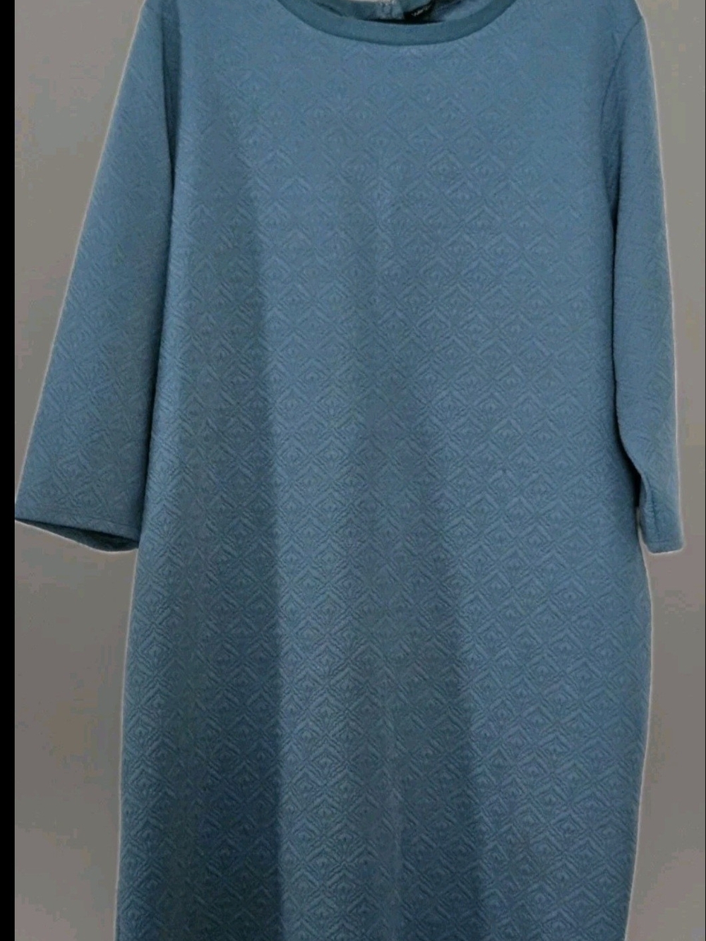 The Wendy Williams Collection Teal Geometric Jacquard Knit Sheath Dress Sz 2X